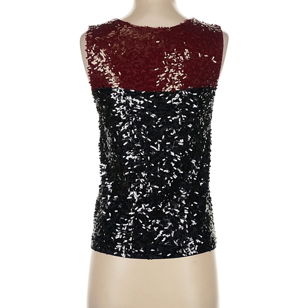 NWOT J. Crew Collection Red and Black Sequin Tank Top